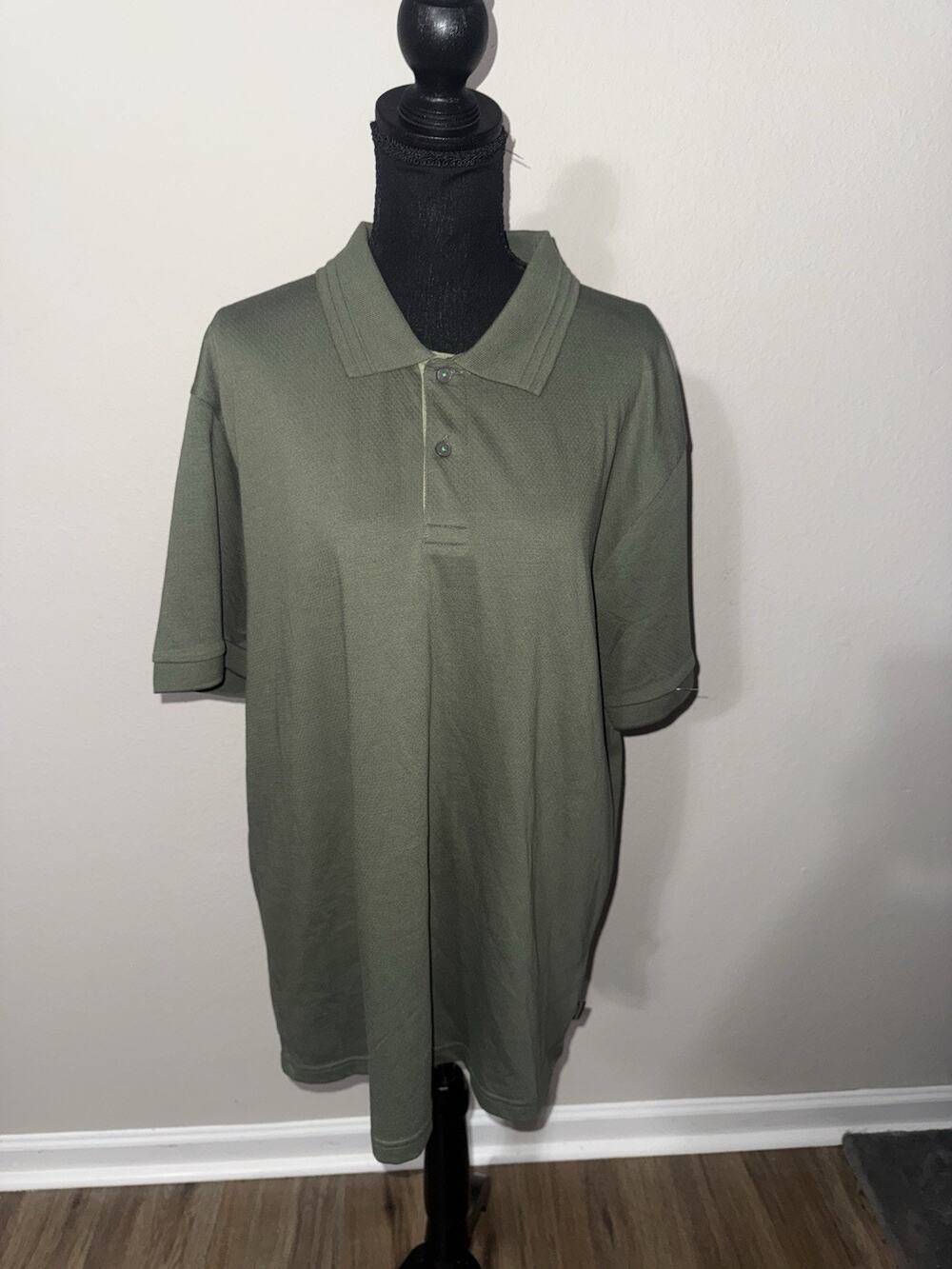 Scotch & Soda Amsterdam Mens Short Sleeve Jacquard Polo Shirt Olive Green XL